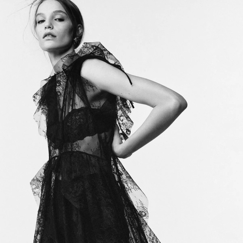 ZARA STUDIO LIMITED EDITION LACE MIDI DRESS